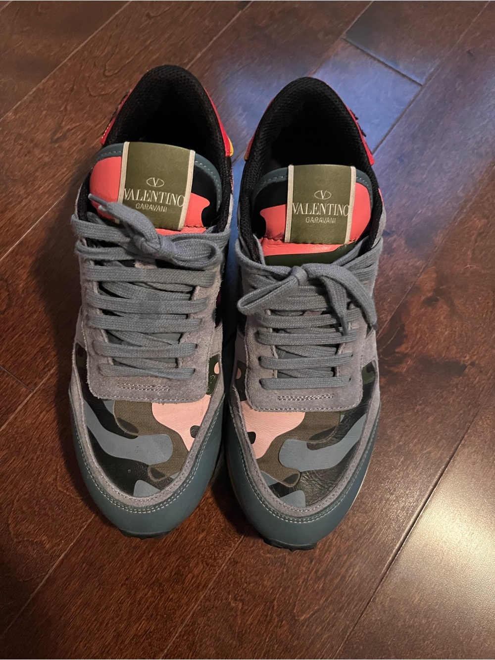 Valentino Garavani women’s Camouflage Low-Top Sneakers in Blue special edition